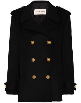 double-breasted wool coat