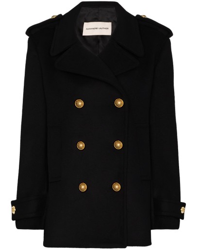 double-breasted wool coat