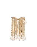 Oasis Arcadia gold-tone pearl shoulder bag