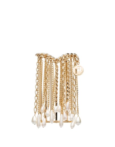 Oasis Arcadia gold-tone pearl shoulder bag