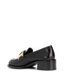 brushed leather loafers