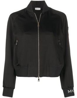 stripe detail bomber jacket