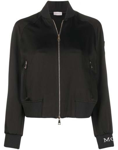 stripe detail bomber jacket