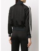 stripe detail bomber jacket
