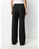elasticated waist straight-leg trousers