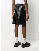 shiny leather shorts