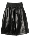shiny leather shorts