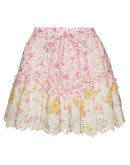 Becca floral print ruffled mini skirt