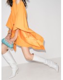 crocodile-effect 100mm knee-high boots