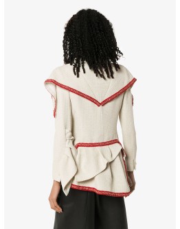 reworked vintage Chanel cape-effect tweed jacket