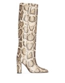 100mm python-print leather boots
