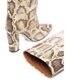 100mm python-print leather boots