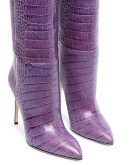100mm crocodile-effect leather boots
