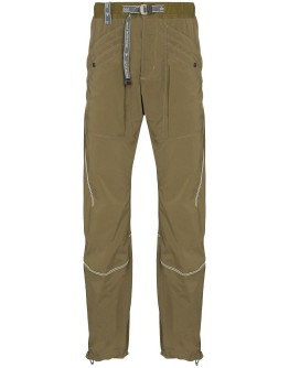 reflective-logo tapered-fit track pants