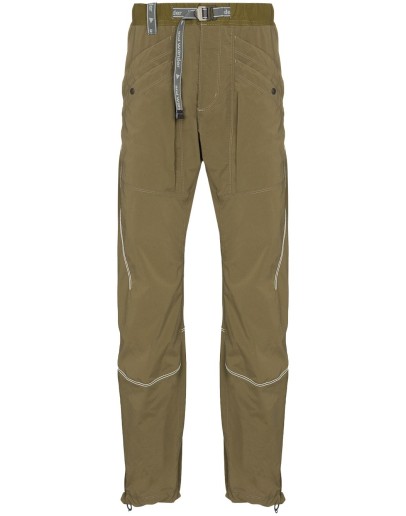reflective-logo tapered-fit track pants