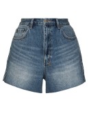 faded-effect denim shorts