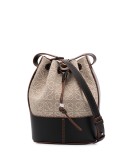 Balloon monogram bucket bag