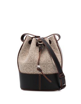 Balloon monogram bucket bag