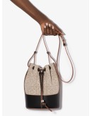 Balloon monogram bucket bag