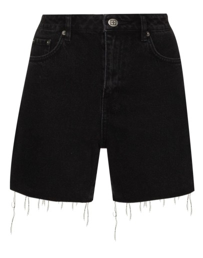 high-waist denim shorts