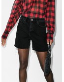 high-waist denim shorts