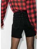 high-waist denim shorts