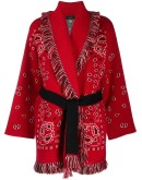 La Scala bandanna-print cardigan