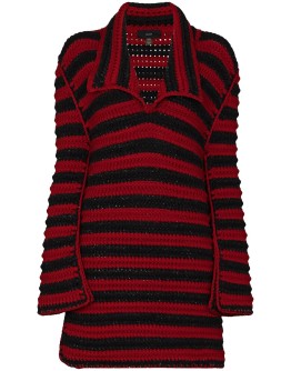 crochet striped maxi jumper