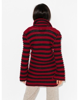 crochet striped maxi jumper