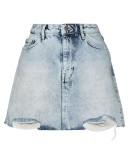 denim mini skirt