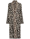 leopard bouclé wrap coat