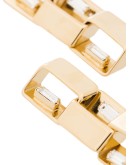 square-link crystal-embellished earrings