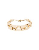 crystal-embellished square-link bracelet