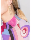 gold-tone crystal-embellished earrings