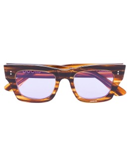  tortoiseshell-effect square-frame sunglasses