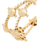 gold-tone crystal hoop earrings