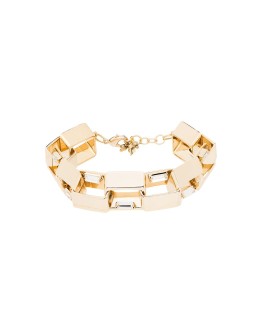 gold-tone square-link bracelet
