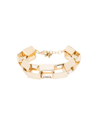 gold-tone square-link bracelet