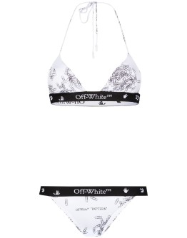 Paper Clip print bikini set