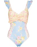 Verena floral print ruffled swimsuit