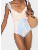 Verena floral print ruffled swimsuit