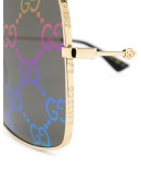 GG print square frame sunglasses