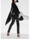 logo-print poncho