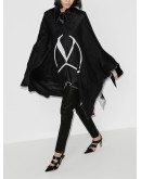logo-print poncho