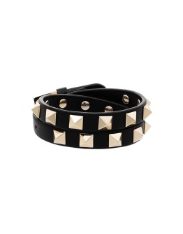 Rockstud double-buckle bracelet