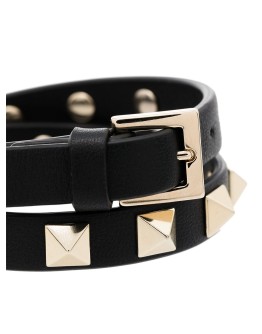 Rockstud double-buckle bracelet