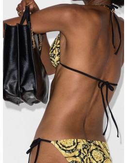 baroque print bikini top