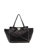medium Rockstud leather tote