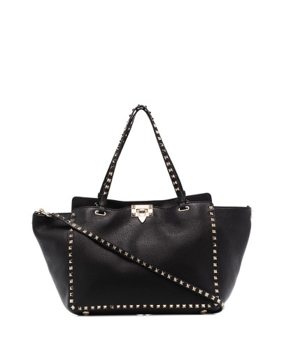 medium Rockstud leather tote