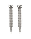 VLOGO crystal drop earrings